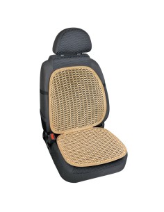 Coprisedile schienale auto estivo ventilato in legno colore naturale