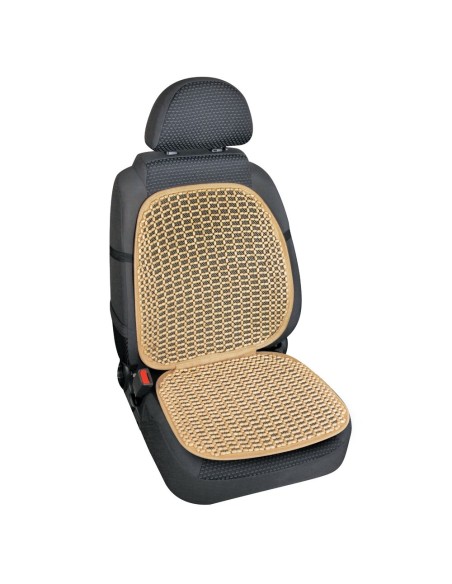 Coprisedile schienale auto estivo ventilato in legno colore naturale