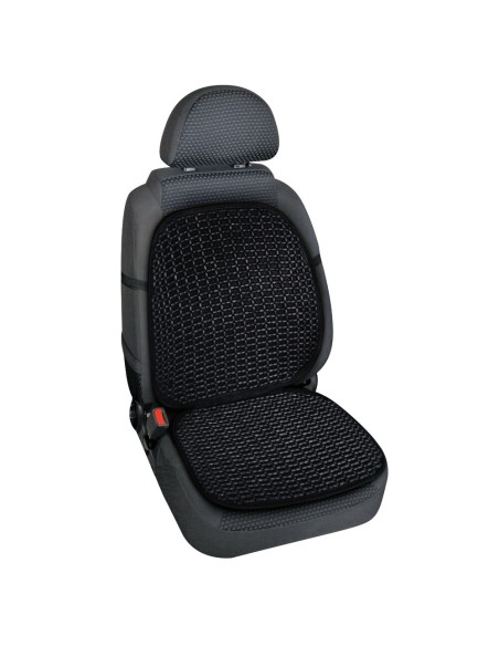 Coprisedile schienale auto estivo ventilato in legno colore nero