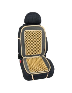 Fodera coprisedile auto universale in palline di legno Colore avorio