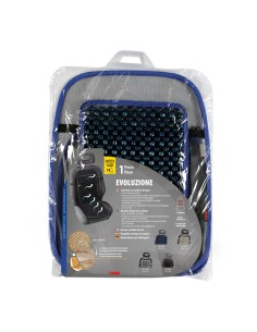 Fodera coprisedile auto universale in palline di legno Colore blu 2