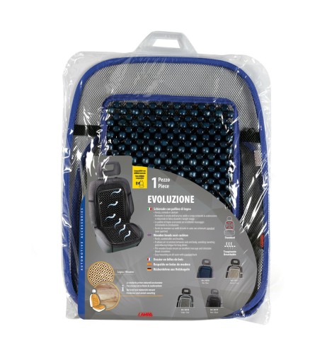 Fodera coprisedile auto universale in palline di legno Colore blu