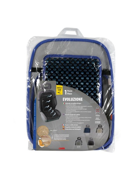 Fodera coprisedile auto universale in palline di legno Colore blu