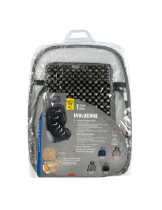 Fodera coprisedile auto universale in palline di legno Colore grigio 2