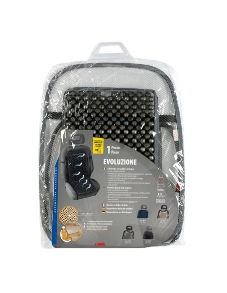 Fodera coprisedile auto universale in palline di legno Colore grigio