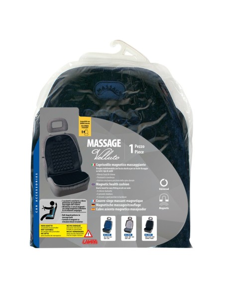 Fodera coprisedile auto universale magnetico massaggiante velluto Blu