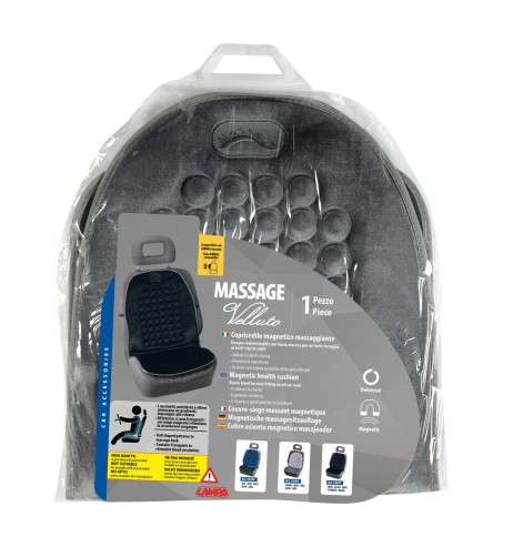 Fodera coprisedile auto universale magnetico massaggiante velluto Grigio