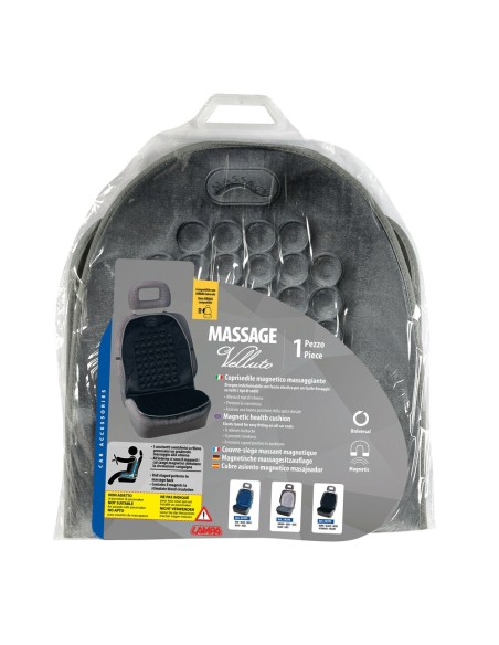 Fodera coprisedile auto universale magnetico massaggiante velluto Grigio