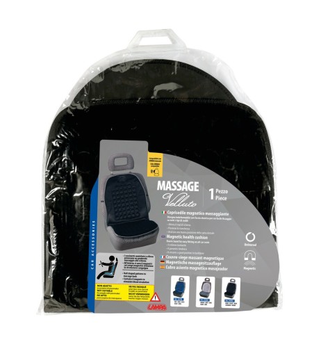 Fodera coprisedile auto universale magnetico massaggiante velluto Nero