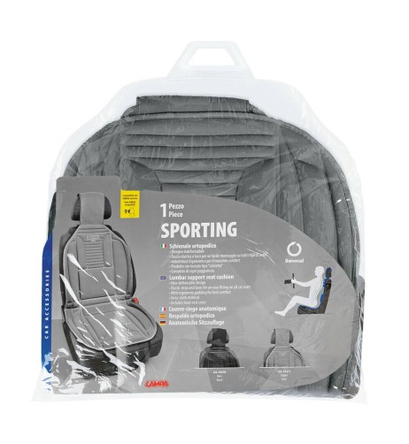 Fodera coprisedile auto universale ortopedico imbottito Colore grigio