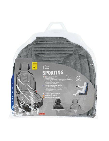 Fodera coprisedile auto universale ortopedico imbottito Colore grigio