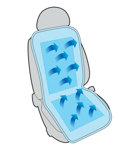 Fodera coprisedile universale auto in carta tessile ventilato Blu 50cm