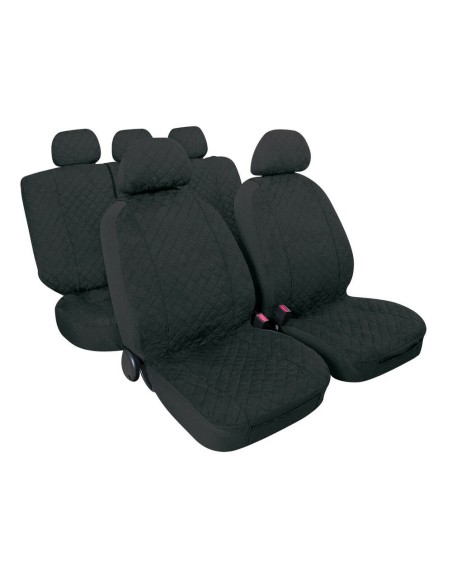 Kit completo coprisedili fodere auto universali in microfibra Colore nero
