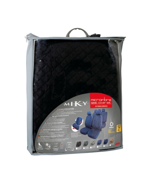 Kit completo coprisedili fodere auto universali in microfibra Colore nero