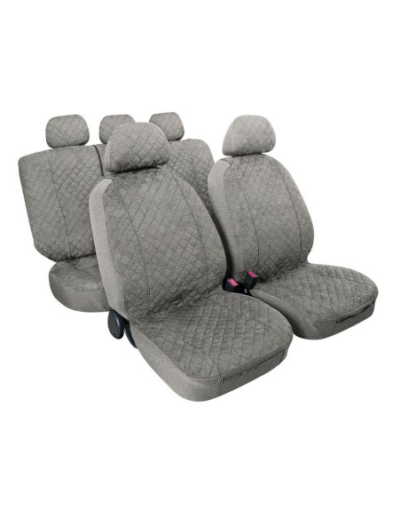 Kit completo coprisedili fodere auto universali in microfibra Colore grigi