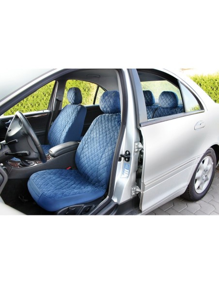 Kit completo coprisedili fodere auto universali in microfibra Colore blu