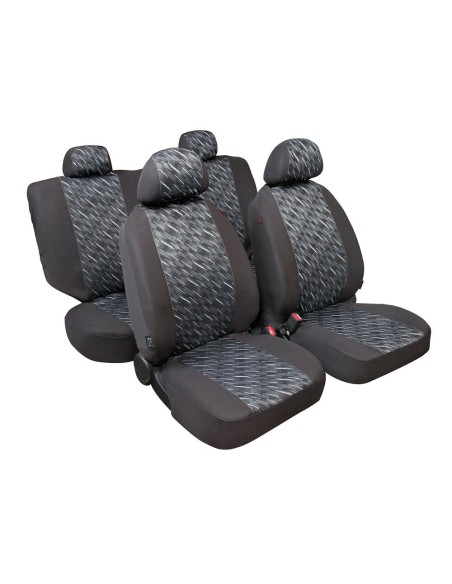 Kit completo coprisedili fodere auto universali in poliestere Antracite Gr