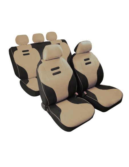 Kit completo coprisedili fodere auto universali microfibra Kynox Beige