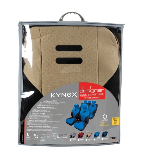 Kit completo coprisedili fodere auto universali microfibra Kynox Beige