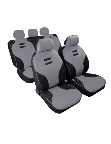 Kit completo coprisedili fodere auto universali microfibra Kynox Grigio