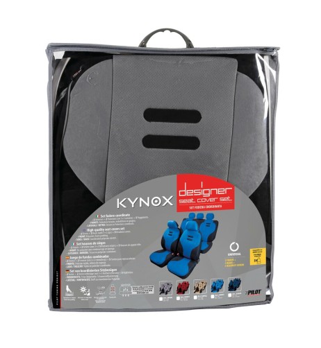 Kit completo coprisedili fodere auto universali microfibra Kynox Grigio