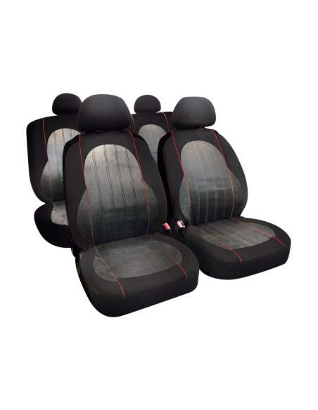 Kit completo coprisedili fodere auto universali poliestere Alissa Antracit