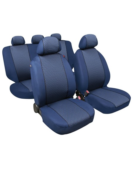 Kit completo coprisedili fodere auto universali poliestere Diago Blu