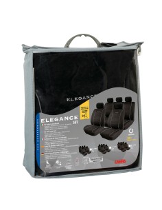 Kit completo coprisedili fodere auto universali poliestere Elegance Grigio 2