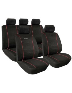 Kit completo coprisedili fodere auto universali poliestere Elegance Rosso