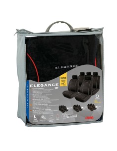 Kit completo coprisedili fodere auto universali poliestere Elegance Rosso 2