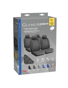 Kit completo coprisedili fodere auto universali poliestere Glamur B Antrac 2
