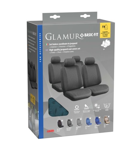 Kit completo coprisedili fodere auto universali poliestere Glamur B Avio
