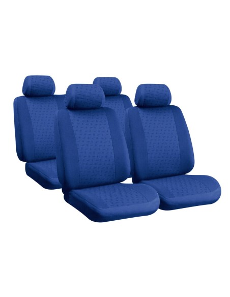 Kit completo coprisedili fodere auto universali poliestere Glamur B Blu