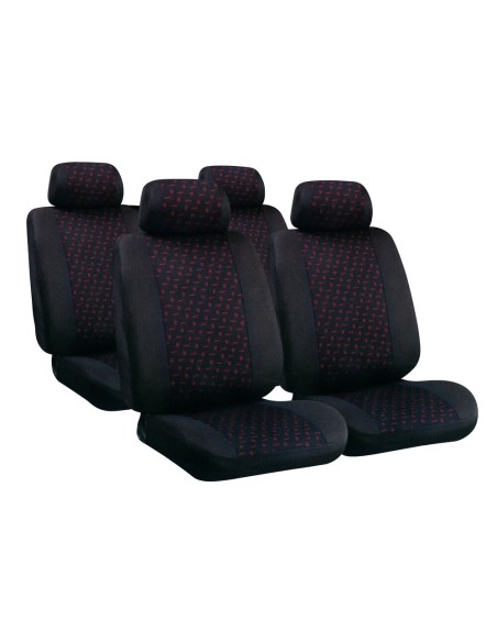 Kit completo coprisedili fodere auto universali poliestere Glamur B Nero