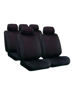 Kit completo coprisedili fodere auto universali poliestere Glamur Nero