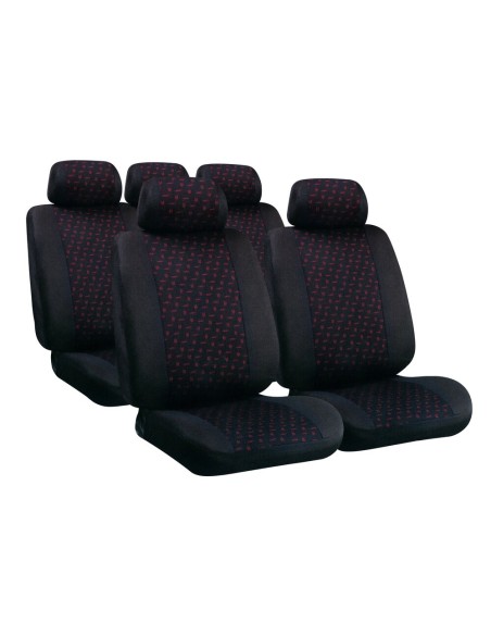 Kit completo coprisedili fodere auto universali poliestere Glamur Nero