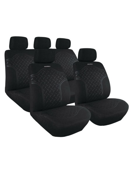 Kit completo coprisedili fodere auto universali poliestere Kupra Nero