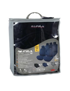 Kit completo coprisedili fodere auto universali poliestere Kupra Nero 2