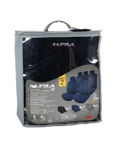 Kit completo coprisedili fodere auto universali poliestere Kupra Nero