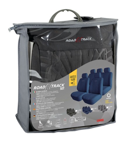 Kit completo coprisedili fodere auto universali poliestere Road Track Grig