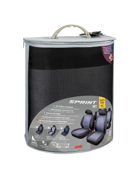 Kit completo coprisedili fodere auto universali poliestere Sprint Antracit