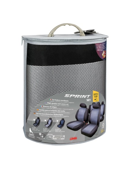 Kit completo coprisedili fodere auto universali poliestere Sprint Grigio