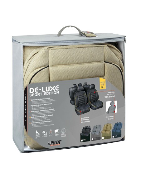 Set completo coprisedili fodere imbottiti De Luxe Sport Edition BEIGE