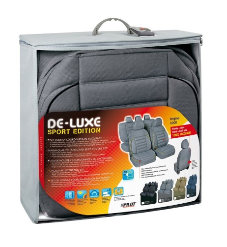 Set completo coprisedili fodere imbottiti De Luxe Sport Edition GRIGIO