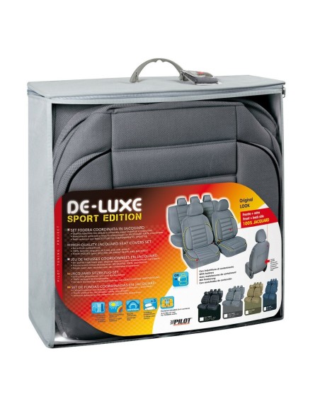 Set completo coprisedili fodere imbottiti De Luxe Sport Edition GRIGIO