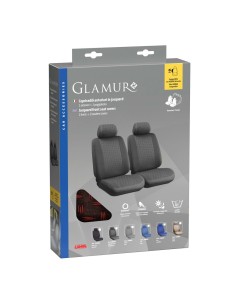Set coprisedili fodere anteriori auto universali jacquard Glamur Nero 2