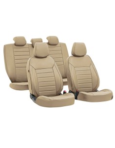 Set fodere coordinate universali auto in similpelle Beige