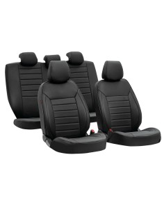 Set fodere coordinate universali auto in similpelle nero