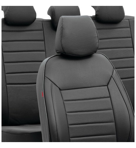 Set fodere coordinate universali auto in similpelle nero