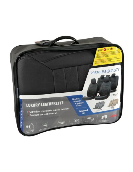 Set fodere coordinate universali auto in similpelle nero
